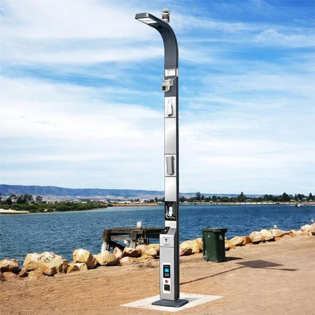 5G micro-base station and Wi-Fi 6 access point integrated into the modular top compartment of Smart Pole 13
